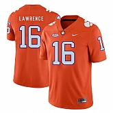 Clemson Tigers 16 Trevor Lawrence Orange Nike College Football Jersey Dzhi,baseball caps,new era cap wholesale,wholesale hats